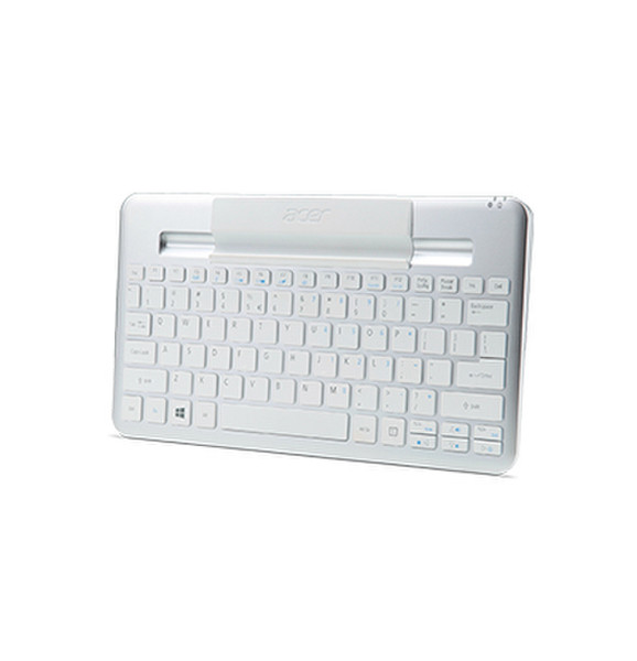Acer NP.KBD11.00W Bluetooth QWERTY Nordischer Raum Silber Tastatur für Mobilgeräte