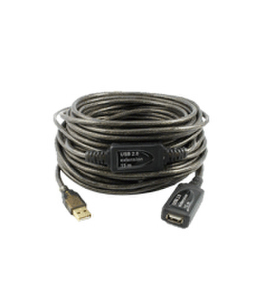 ALFA Network 15m, 2xUSB2.0-A 15m USB A USB A Black