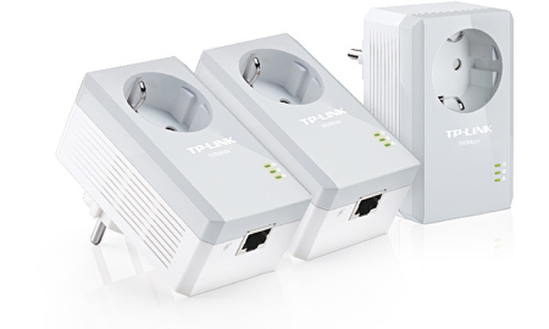 TP-LINK AV500 500Мбит/с Подключение Ethernet Белый 3шт PowerLine network adapter