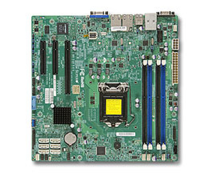 Supermicro X10SLM+-F Intel C224 Socket H3 (LGA 1150) Микро ATX материнская плата для сервера/рабочей станции