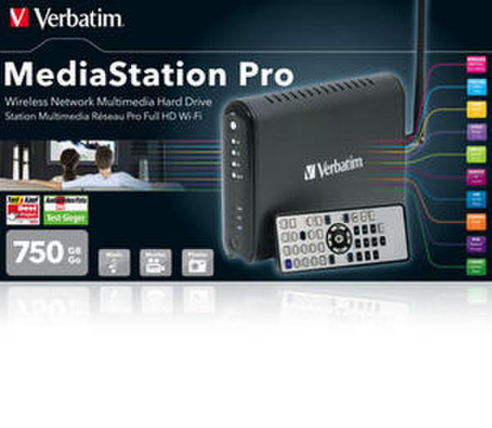 Verbatim MediaStation Pro 750ГБ Черный внешний жесткий диск