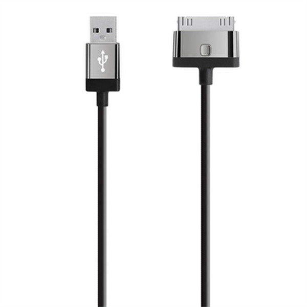 Belkin F8J041CW2MBLKS 2м 30-pin USB Черный дата-кабель мобильных телефонов