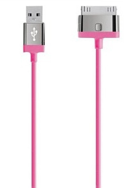 Belkin F8J041CW2MPNKM 2м 30-pin USB Розовый дата-кабель мобильных телефонов