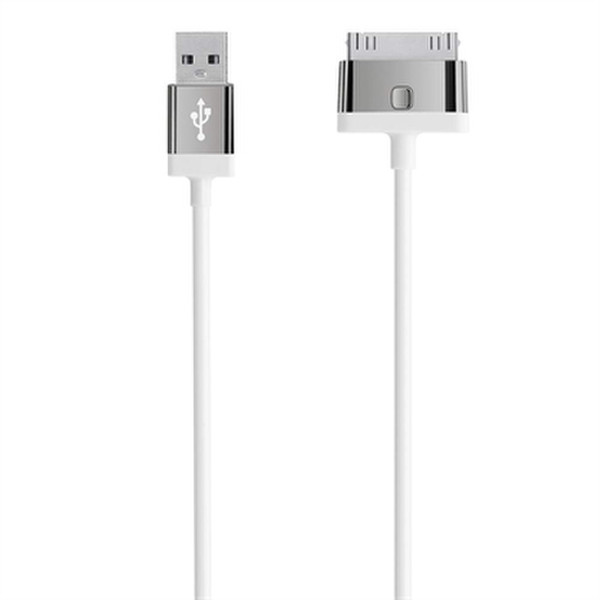 Belkin F8J041CW2MWHTM 2m 30-pin USB Weiß Handykabel