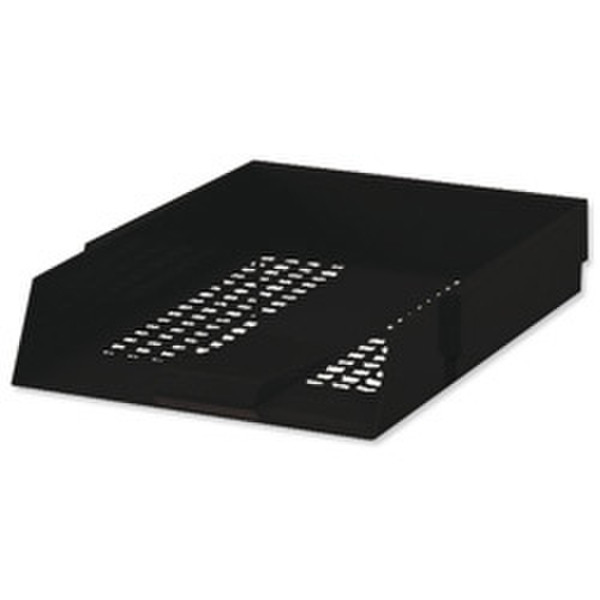 Deflecto CP043YTBLK Polystyrene Black desk tray