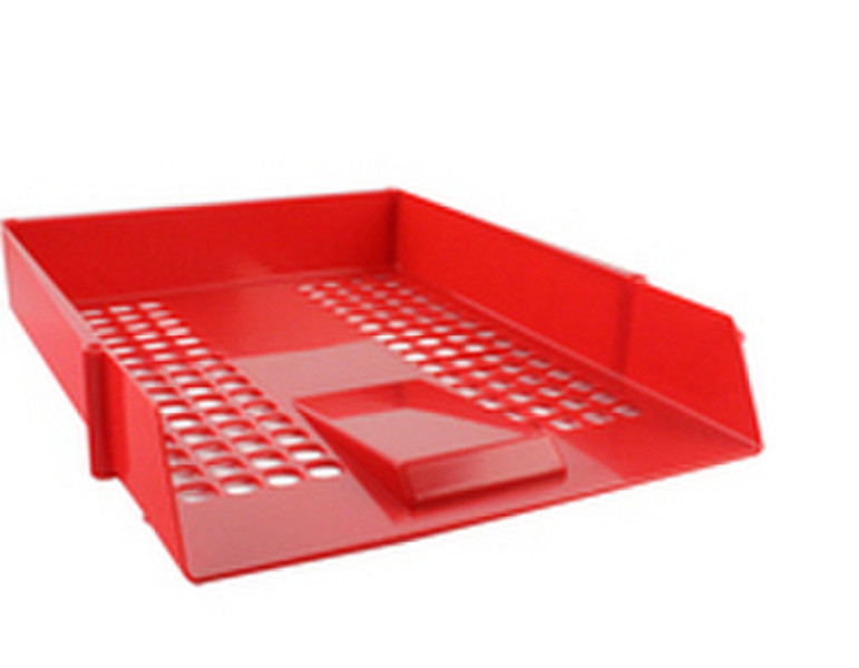 Deflecto CP043YTRED Polystyrene Red desk tray