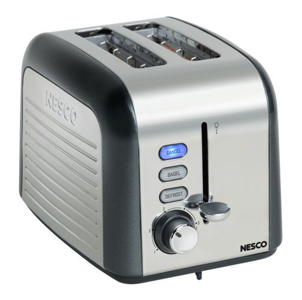 Nesco WM-1300 2ломтик(а) 1000Вт Черный, Cеребряный тостер