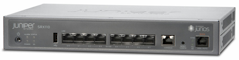 Juniper SRX110 Подключение Ethernet VDSL2 проводной маршрутизатор