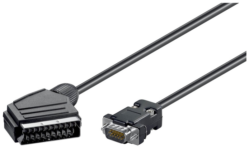 1aTTack AVK 171-200 2m SCART (21-pin) VGA (D-Sub) Black video cable adapter