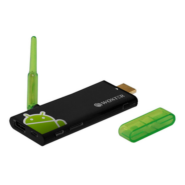 Woxter Android TV Stick 300 Kabel Full-HD Schwarz, Grün TV Set-Top-Box