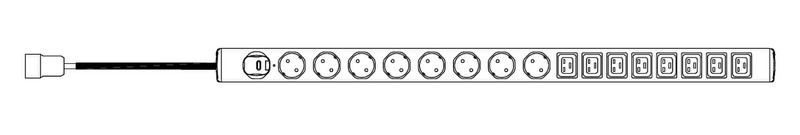 Eaton Basic ePDU C20 8xC19 8xGE 16A 2m 16AC outlet(s) 0U power distribution unit (PDU)