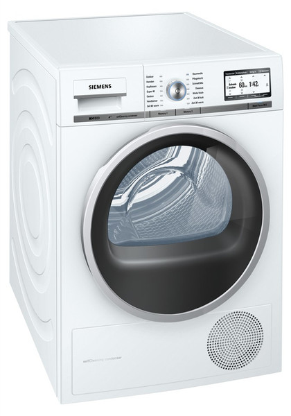 Siemens WT48Y7W1 freestanding Front-load 8kg A+++ White tumble dryer