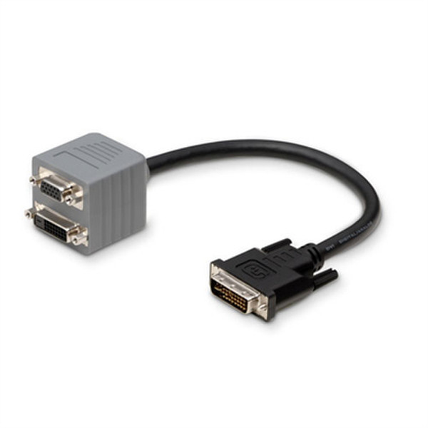 Belkin F2E7900-01-DS DVI-I DVI-D + VGA (D-Sub) Черный, Серый адаптер для видео кабеля