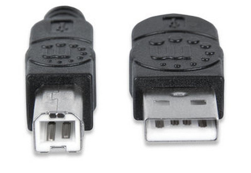 Manhattan HI-SPEED USB DEVICE CABLE 3м USB A USB B Черный