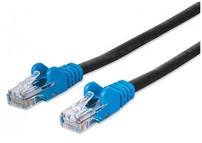 Manhattan RJ-45, 5 m 5m Cat5e U/UTP (UTP) Black,Blue networking cable