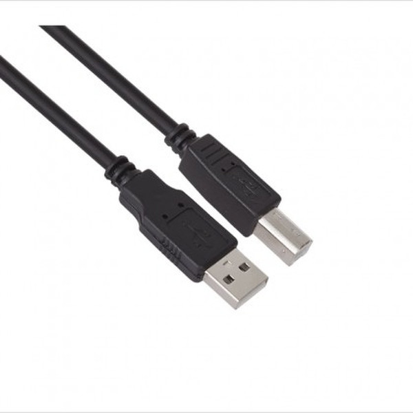 VCOM 1.8m, USB B/USB A 1.8м USB A USB B Черный кабель USB