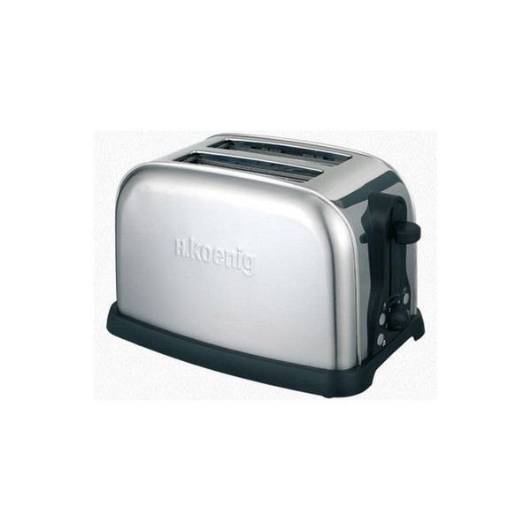 H.Koenig TOS7 2slice(s) 850W Black,Stainless steel toaster