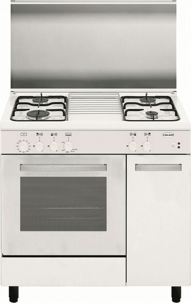 Glem AS85AXF3 Freestanding Gas hob White cooker