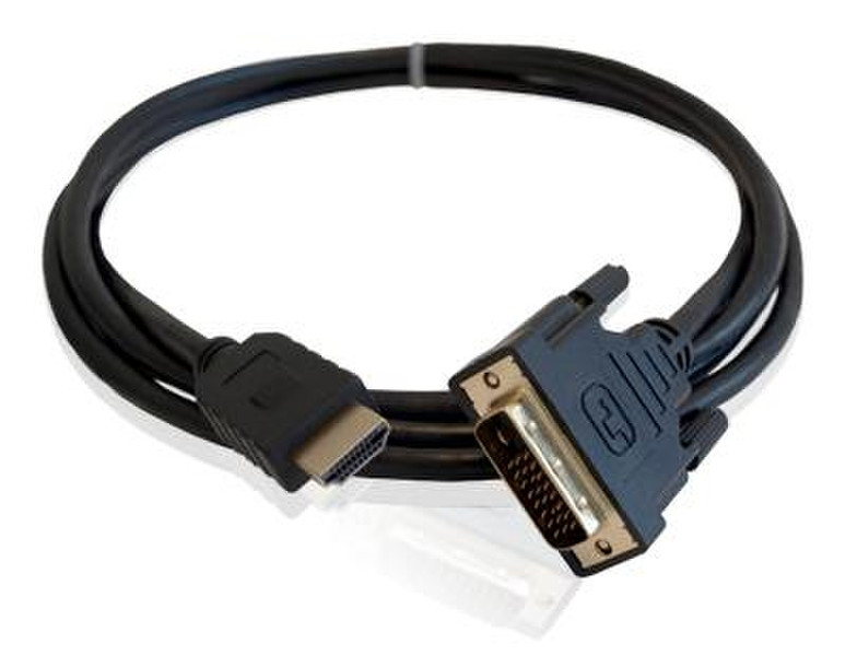 ADDER HDMI-DVI-D, 2m 2m HDMI DVI-D Black video cable adapter