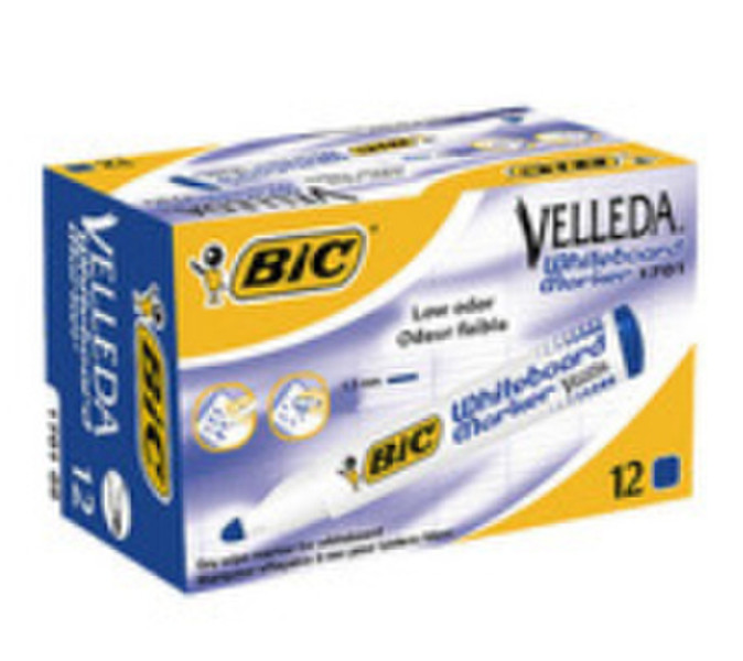 BIC Velleda Whiteboard 1701 Пулевидный наконечник Синий 12шт маркер