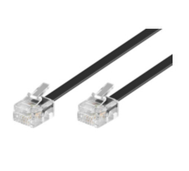 Microconnect 6m RJ11 m/m 6m Black telephony cable