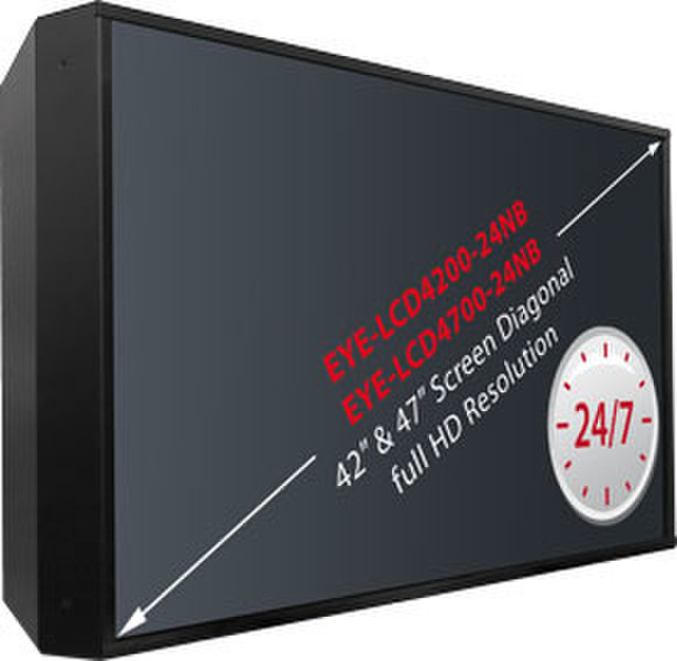 eyevis EYE-LCD-4200-24NB-IPD 42Zoll LCD Full HD Schwarz Public Display/Präsentationsmonitor