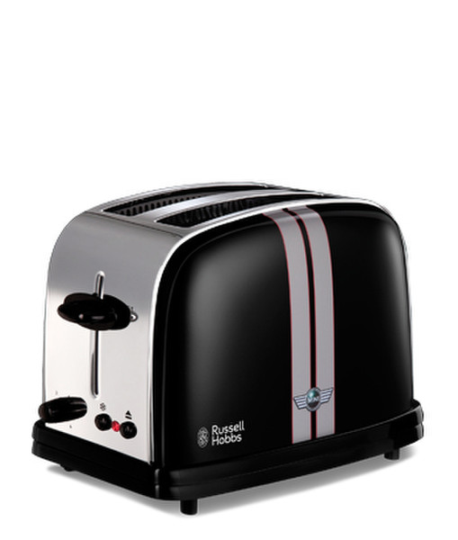 Russell Hobbs 19890-56 2slice(s) 1100W Black,Stainless steel toaster