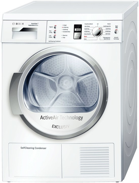 Bosch WTW863I1NL Freistehend Frontlader 7kg A+ Weiß Wäschetrockner