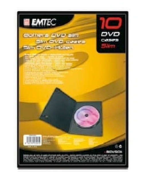 Emtec DVD Cases 10discs Black