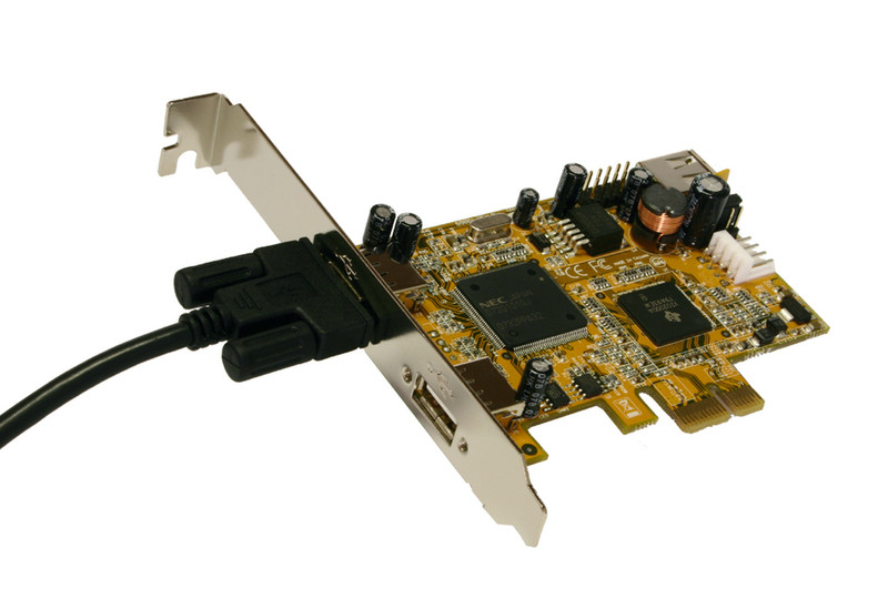 EXSYS USB 2.0 PCIe card with 2+2 ports интерфейсная карта/адаптер