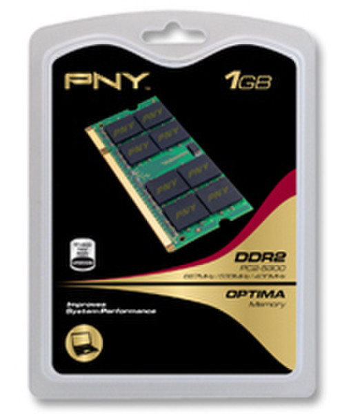 PNY 1GB PC2-5300 667MHz DDR2 Notebook SODIMM 1ГБ DDR2 667МГц модуль памяти