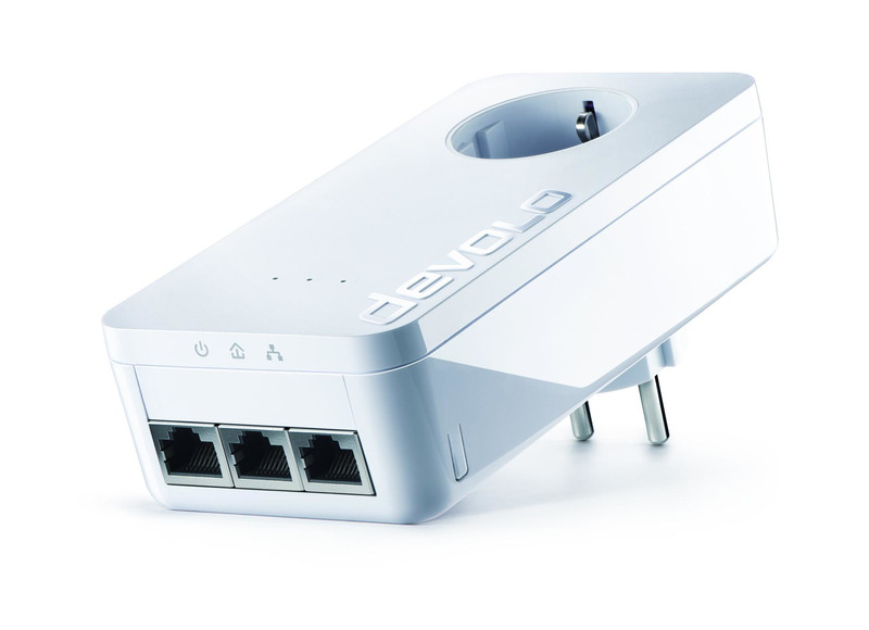 Devolo dLAN 650 triple+ 600Mbit/s Eingebauter Ethernet-Anschluss Weiß 1Stück(e) PowerLine Netzwerkadapter