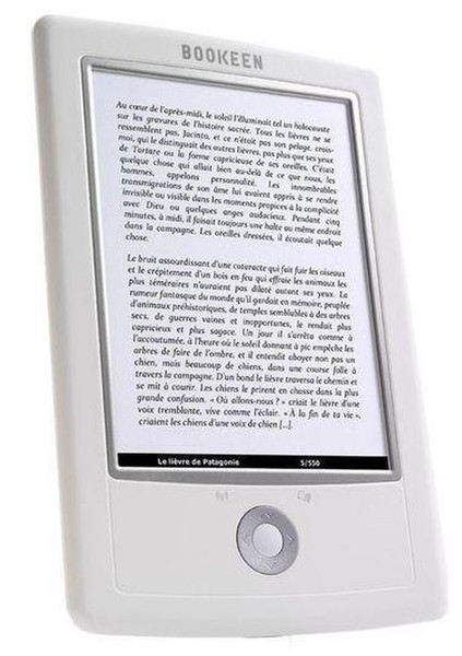 Bookeen Cybook Orizon 6" Touchscreen 2GB Wi-Fi White e-book reader