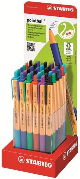 Stabilo 6030/36-1 Black,Blue,Green,Lilac,Red,Turquoise 36pc(s) ballpoint pen