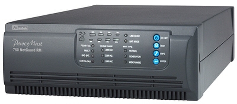 Mustek PowerMust 750 Netguard 750VA Black uninterruptible power supply (UPS)