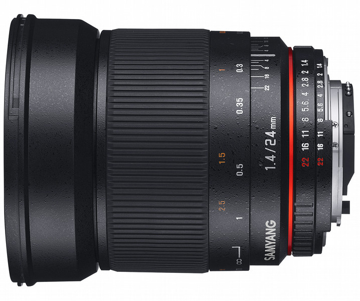 Samyang 24mm F1.4 ED AS IF UMC, Canon SLR Wide lens Черный