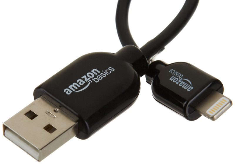 AmazonBasics ABPDP039 0.1m USB A Lightning Black USB cable