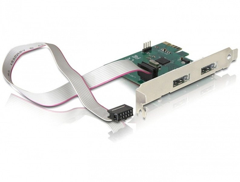 DeLOCK PCI Express Card > 2x Power Over eSATA eSATA/USB 2.0 интерфейсная карта/адаптер