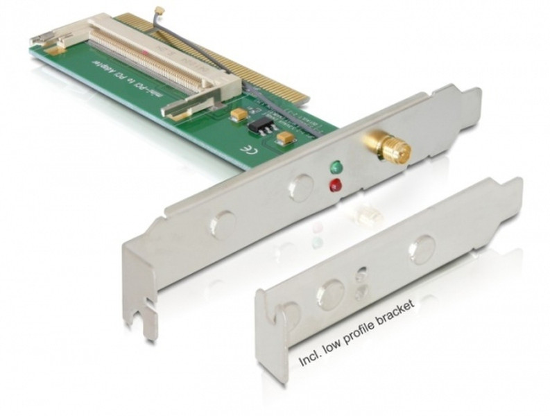 DeLOCK PCI card > Mini PCI + SMA antenna - Low Profile Schnittstellenkarte/Adapter