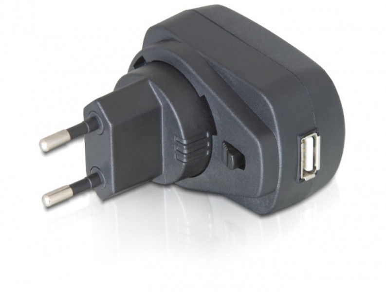 DeLOCK Adapter USB Travel Charger EU/UK/US Black power adapter/inverter