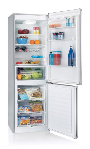 Candy CKCS 6184 S freestanding 202L 88L A++ Stainless steel fridge-freezer