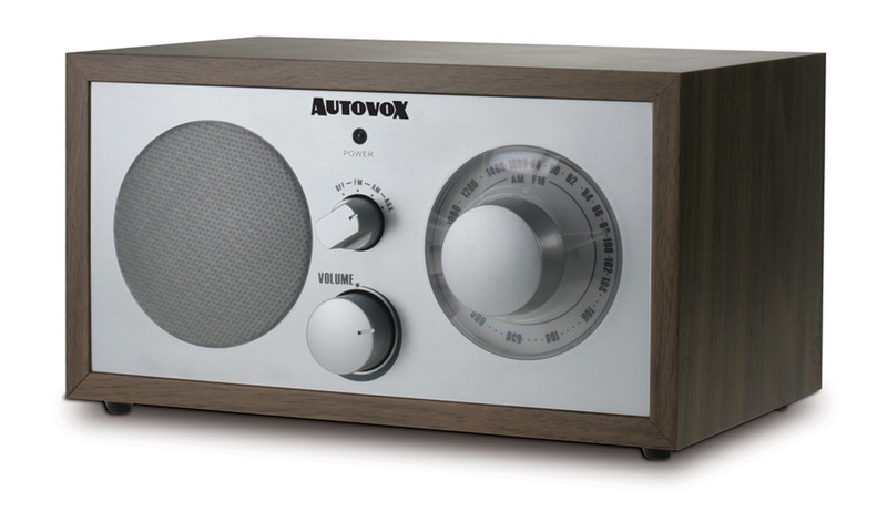 Autovox DR2100 Portable Analog Brown,Silver