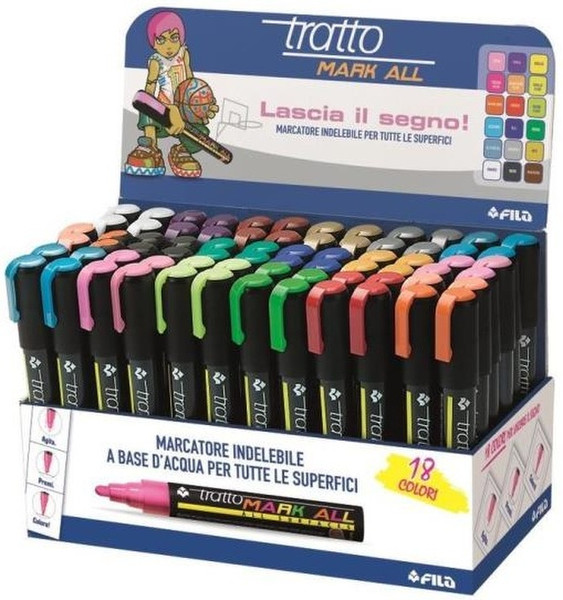Tratto 842000 Black,Blue,Brown,Gold,Green,Orange,Pink,Purple,Red,Silver,White,Yellow 72pc(s) marker
