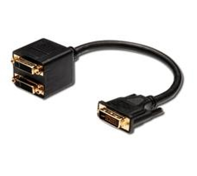 ITB MGAK510002 0.2м DVI-I 2 x DVI Черный DVI кабель