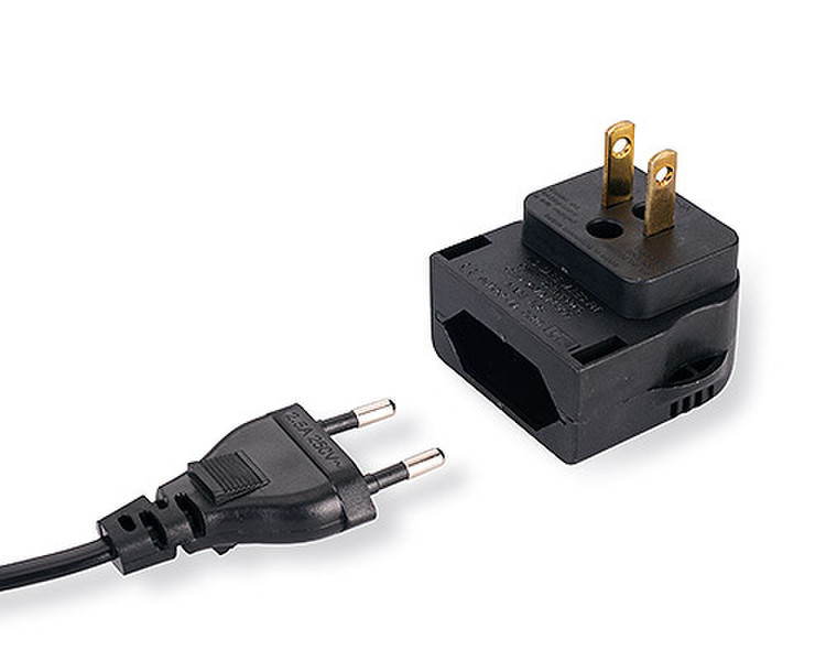 Ansmann Adaptor Plug US Schwarz Kabelschnittstellen-/adapter