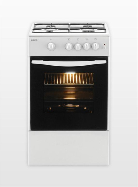 Beko CS 41014 S Freistehend Gas hob Weiß