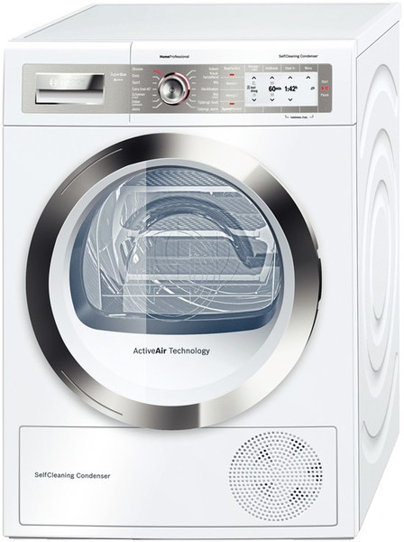 Bosch WTY88782NL freestanding Front-load 8kg A+++ Chrome,White tumble dryer