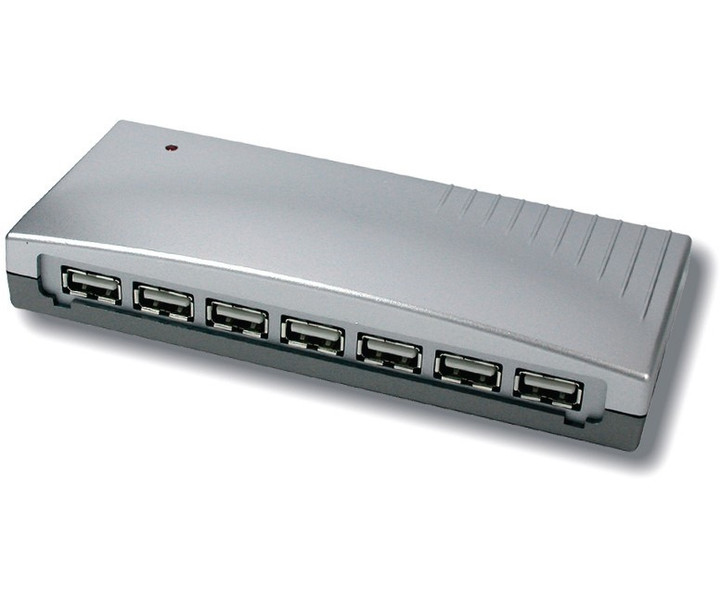 EXSYS 7-Port USB 2.0 Hub 480Mbit/s Silver interface hub