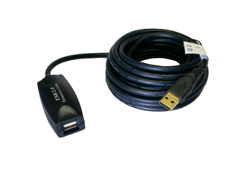 EXSYS USB 2.0 Extension cable 5m 5m USB A USB A Black USB cable