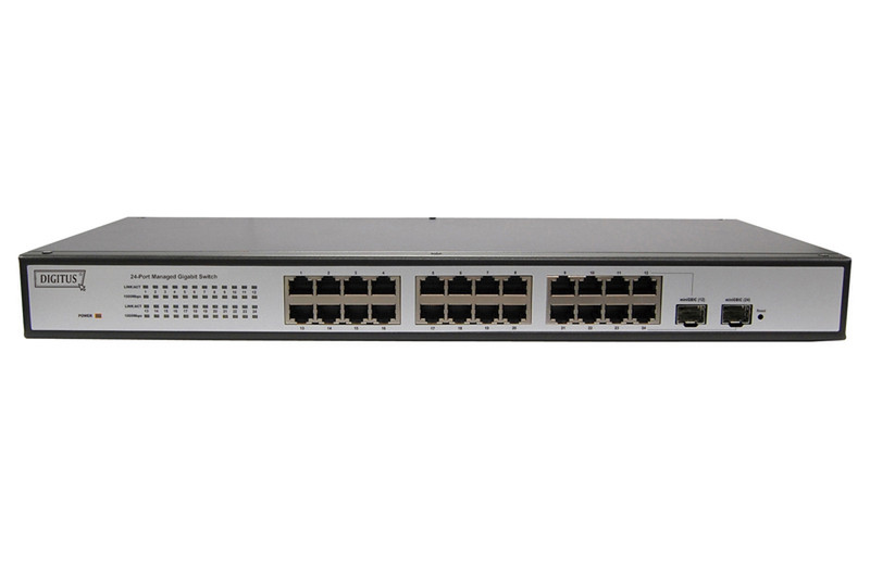 Digitus Gigabit Ethernet 24 port Switch Managed L2+ Black